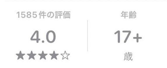 リスミィ　評価画面